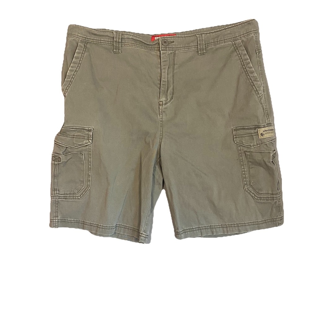 Unionbay Shorts Mens 42 Gray  Cargo Utility Loose Fit Cotton Outdoor‎ Y2K